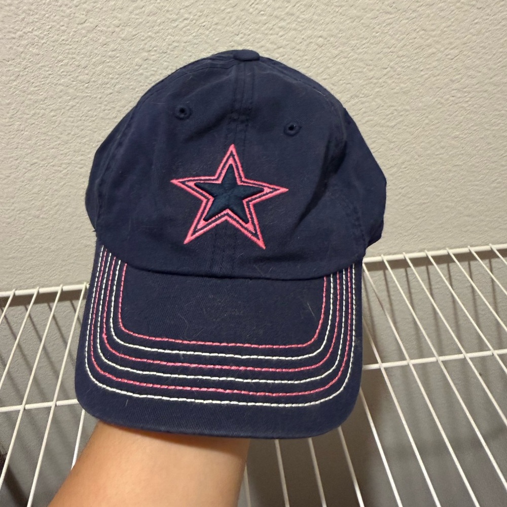 Cowboys: Navy Cap with Pink Star Embroidery